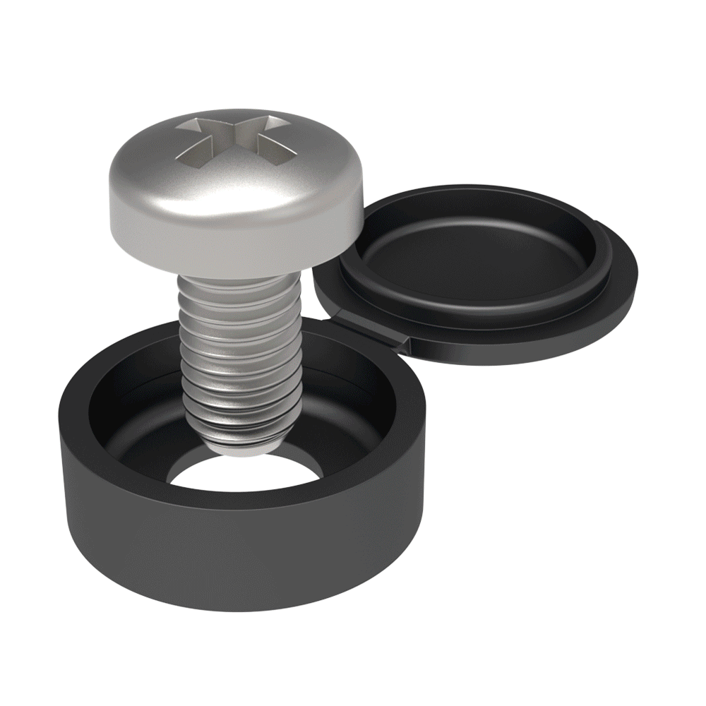 Unsere <b>Uniscrew Kappen</b> verschönern und schützen Schraubenköpfe vor Stößen und Schmutz und verleihen den Köpfen gleichzeitig eine schöne Oberfläche. Sie können sich an mehrere Schraubengrössen anpassen was zu einer Reduzierung der Lagerbestände beiträgt und die integrierte Unterlegscheibe erleichtert den Montageprozess. 
Das Fertigungsmaterial ist ein PP-Copolymer (Polypropylen) mit einer sehr hohen Schlagfestigkeit und bietet auch <b>bei Temperaturen von -20°C</b> Beständigkeit. Es enthält auch ein <b>UV-Additiv, um die Beschädigung durch Sonnenlicht zu verhindern.</b>
<br><br>Bei der Herstellung dieser Teile verwenden wir einen Zusatzstoff, der ihre biologische Abbaubarkeit begünstigt, ohne ihr Verhalten während ihrer Nutzungsdauer zu beeinträchtigen. <a href='/news/BIOADD-eng.pdf' target='_blank'>Weitere Informationen über die Eigenschaften de <b>biologisch abbaubaren</b> Zusatzstoffs finden Sie hier. </a>
<br>