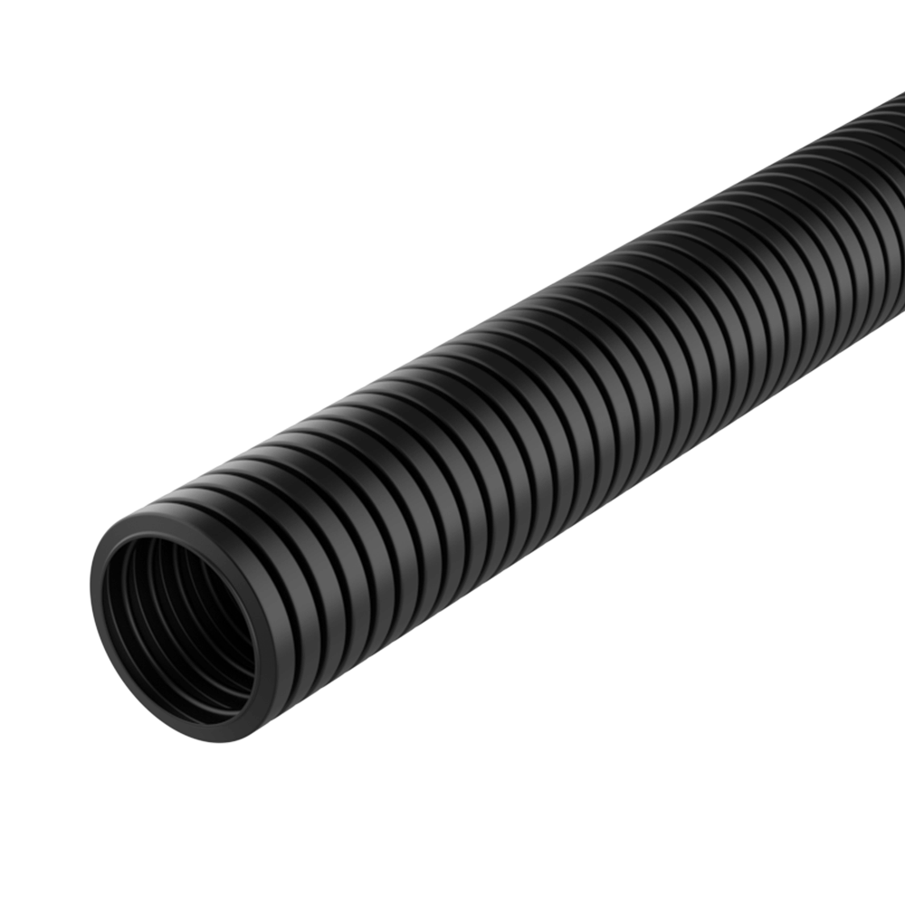 <p>Unser <b>Wellrohr aus Polypropylen MPP</b> ist ein flexibles, flammhemmendes Bauteil für technische Anwendungen in Industrie- und Außenbereichen. Es bietet hervorragende UV-Beständigkeit und eine Lebensdauer von mindestens 20 Jahren.</p>

<p><b>Material:</b> Thermisch stabilisiertes Polypropylen.<br>
<b>Betriebstemperatur:</b> -40 °C / +130 °C (Spitzen bis +150 °C).<br>
<b>Brennbarkeit:</b> Flammhemmend und selbstverlöschend UL94-V2, FMVSS 302, DIN 75200.<br>
<b>Eigenschaften:</b> Hohe Flexibilität, beständig gegen Alkohole, Fette, Mineralöle und Kraftstoffe. Geeignet für Photovoltaikanlagen, Maschinenbau und Automobilindustrie. Zugfestigkeit 26 MPa, Elastizitätsmodul 1300 MPa, Bruchdehnung >250%.<br>
<b>Lieferung & Verpackung:</b> Maßeinheit 1 Meter, Lieferung als Schüttgut ohne Zuschnitt, Rollen zu 10, 25, 50 oder 100 Metern je nach Referenz, Sonderlängen auf Anfrage.</p>

<p><i>Jede Referenz ist in Standardausführung oder mit Längsöffnung über die gesamte Rohrlänge erhältlich.</i></p>