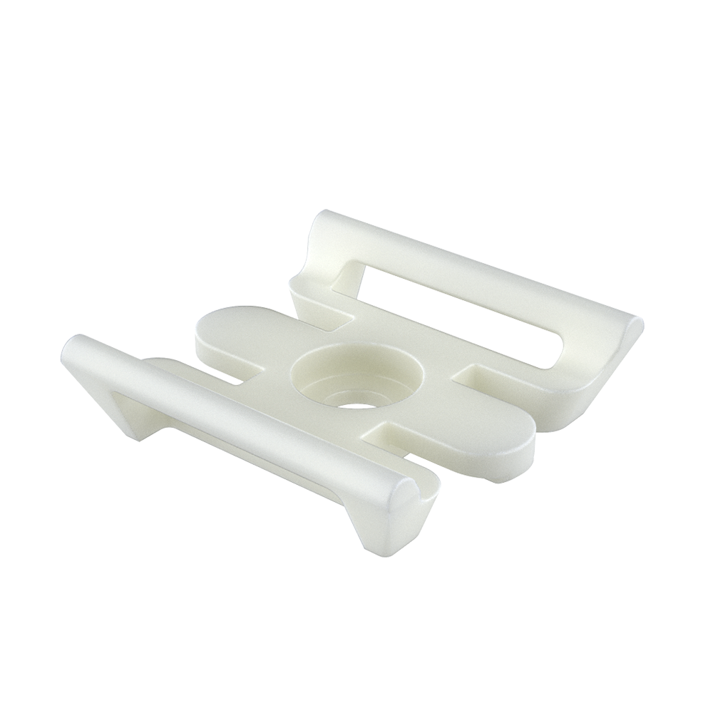 Unsere Halterung für Kabelbinder wurde entworfen um Standardnylonkabelbinder und Klettverschlusskabelbinder zu halten. Die Halterung wird aus Nylon 6/6 hergestellt und kann durch eine Schraube oder Niete gesichert werden.