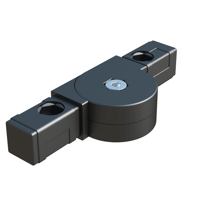 <p>Unser <b>Gelenkverbinder THCLQ</b> ermöglicht die Verbindung von <b>2 Vierkantrohren</b> in unterschiedlichen Positionen durch ein mehrteiliges System zur Winkelverstellung.</p>

<p>Das Gelenksystem bietet zwei stufenlose Einstellbereiche: von <b>0° bis 190°</b> oder von <b>45° bis 200°</b>, abhängig von den Eigenschaften des Systems. Der Verbinder verfügt über 2 konische Kammern zur Aufnahme von Sechskantmuttern. Hierfür müssen die Rohrprofile an der entsprechenden Stelle gebohrt werden.</p>

<p>Das Gelenksystem bietet zwei Betriebsarten:</p>

<p><b>Typ 1</b>: Freie Drehbewegung.</p>

<p><b>Typ 2</b>: Drehbewegung mit 15° Innenverzahnung.</p>

<p>Das Gehäusematerial kann je nach Referenz aus <b>PA6 (Polyamid 6)</b> oder <b>PA6GF30 (Polyamid 6 + 30 % Glasfaser)</b> bestehen. Die Glasfaserverstärkung in den PA6GF30-Versionen erhöht die Steifigkeit sowie die Maß- und Temperaturbeständigkeit.</p>

<p><i>Sollte die gewünschte Abmessung oder eine andere Spezifikation nicht in unserem Standardprogramm enthalten sein, wenden Sie sich bitte an unser Vertriebsteam.</i></p>

<p><i>*Die Referenz 02300400165 wird unmontiert geliefert.</i></p>