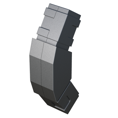 Unser Winkelverbinder ist für quadratische Rohre konzipiert und hat einen Winkel von 135º.